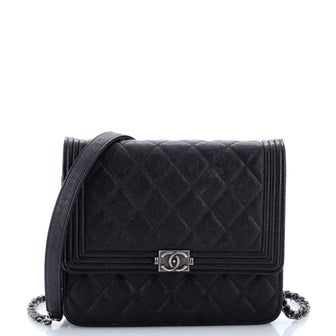 Chanel Boy Wallet on Chain Quilted Caviar