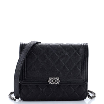 Chanel Boy Wallet on Chain Quilted Caviar