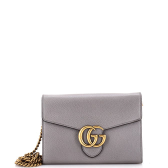 Gucci GG Marmont Chain Wallet Leather Mini