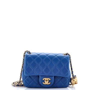 Chanel Pearl Crush Square Flap Bag Quilted Lambskin Mini
