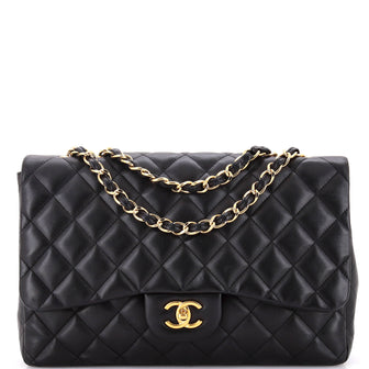 Chanel Classic Single Flap Bag Quilted Lambskin Jumbo