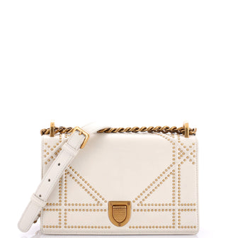 Christian Dior Diorama Flap Bag Studded Leather Small