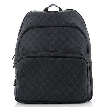 Gucci Zip Pocket Backpack GG Coated Canvas Medium