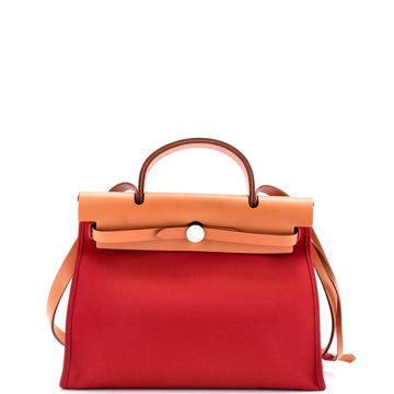 Hermes Herbag Zip Leather and Toile 31
