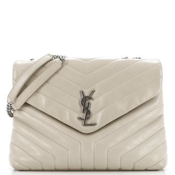 Saint Laurent Loulou Shoulder Bag Matelasse Chevron Leather Medium