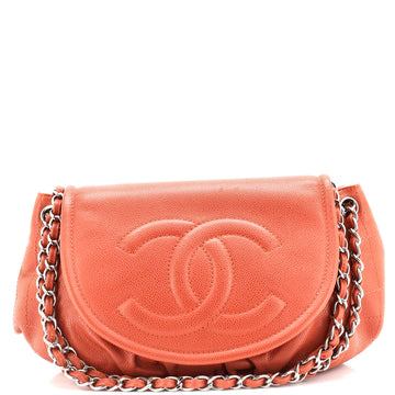 Chanel Timeless Half Moon Flap Bag Caviar Large