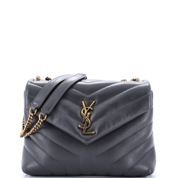 Saint Laurent Loulou Shoulder Bag Matelasse Chevron Leather Small