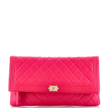 Chanel Boy Beauty CC Clutch Quilted Lambskin