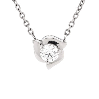 Cartier Petal Necklace Platinum with 18K White Gold and Diamond 0.55CT