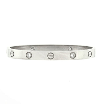 Cartier Love 4 Diamond Bracelet 18K White Gold and Diamonds