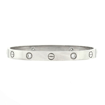 Cartier Love 4 Diamond Bracelet 18K White Gold and Diamonds