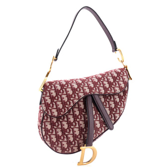 Christian Dior Saddle Handbag Oblique Canvas Medium