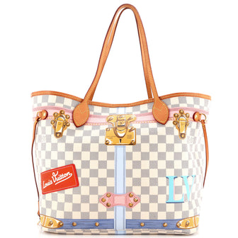 Louis Vuitton Neverfull NM Tote Limited Edition Damier Summer Trunks MM