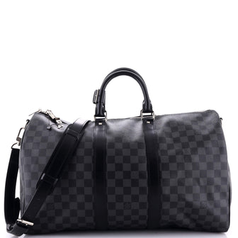 Louis Vuitton Keepall Bandouliere Bag Damier Graphite 45
