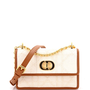 Christian Dior Miss Caro Flap Bag Cannage Canvas and Leather Mini