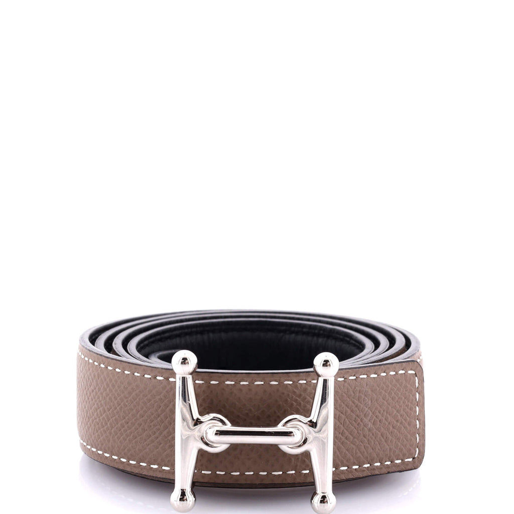 Mors H Reversible Belt Leather Thin 75 / gray