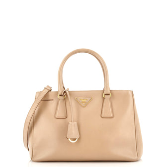 Prada Double Zip Lux Tote Saffiano Leather Small