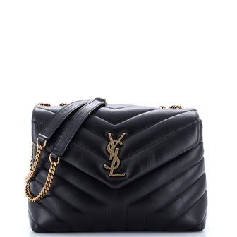 Saint Laurent Loulou Shoulder Bag Matelasse Chevron Leather Small