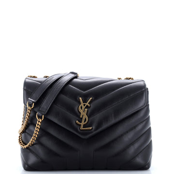 Saint Laurent Loulou Shoulder Bag Matelasse Chevron Leather Small
