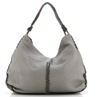Bottega Veneta Open Hobo Cervo with Intrecciato Detail Medium