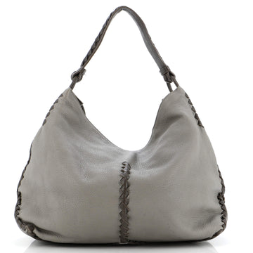 Bottega Veneta Open Hobo Cervo with Intrecciato Detail Medium