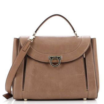 Salvatore Ferragamo Sofia Rainbow Saddle Bag Leather Medium