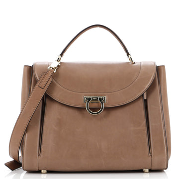 Salvatore Ferragamo Sofia Rainbow Saddle Bag Leather Medium