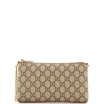 Gucci Chain Wristlet Wallet GG Coated Canvas