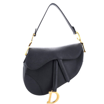 Christian Dior Saddle Handbag Leather Medium