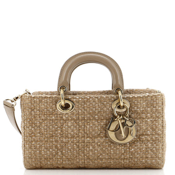 Christian Dior Lady D-Joy Bag Cannage Quilt Tweed Medium