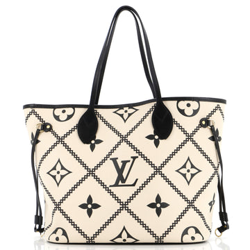 Louis Vuitton Neverfull NM Tote Monogram Empreinte Giant Broderies MM