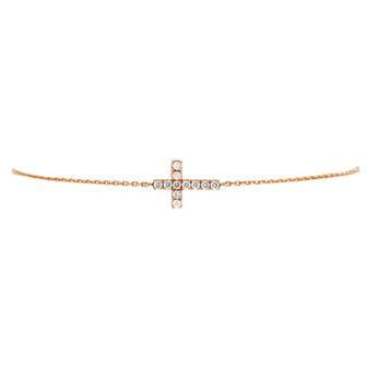 Cartier Symbols Cross Bracelet 18K Rose Gold with Diamonds