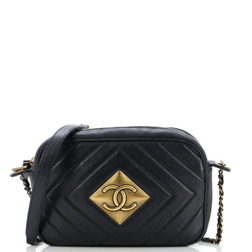 Chanel Pyramid CC Camera Bag Chevron Leather Small