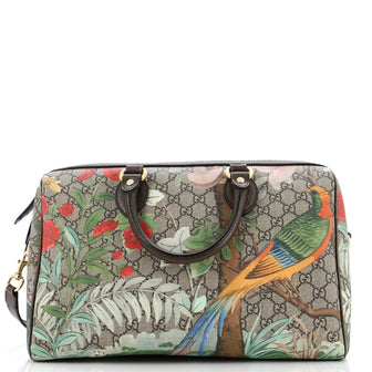 Gucci Convertible Boston Bag Tian Print GG Coated Canvas Medium