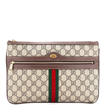 Gucci Ophidia Zip Pouch GG Coated Canvas Large