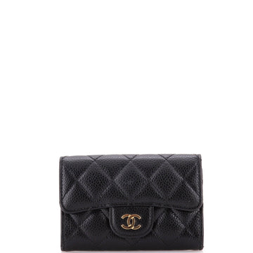 Chanel Classic Flap Card Holder Quilted Caviar