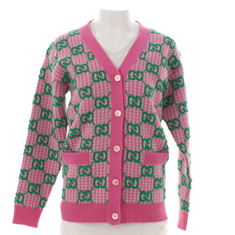 Gucci Women's V-Neck Cardigan GG Wool