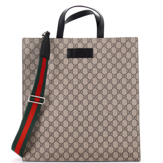 Gucci Convertible Soft Open Tote GG Coated Canvas Tall