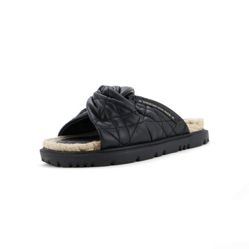 Christian Dior Women's Dtwist Slide Espadrilles Cannage Quilt Leather
