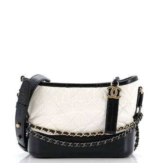 Chanel Bicolor Gabrielle Hobo Quilted Aged Calfskin Small