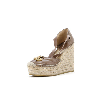 Gucci Women's GG Marmont Wedge Espadrilles Matelasse Leather
