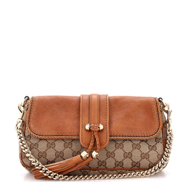 Gucci Marrakech Convertible Evening Bag Leather and GG Canvas