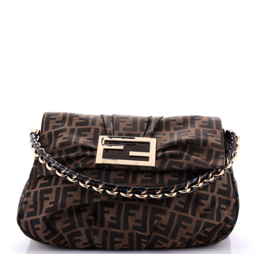 Fendi Mia Flap Bag Zucca Canvas