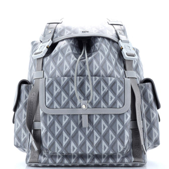 Christian Dior Hit the Road Backpack CD Diamond Coated Canvas