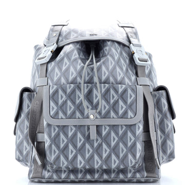 Christian Dior Hit the Road Backpack CD Diamond Coated Canvas