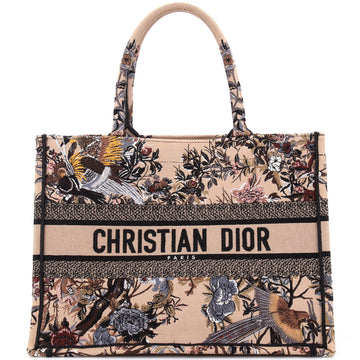 Christian Dior Book Tote Embroidered Canvas Medium