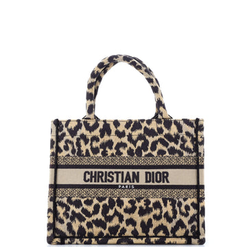 Christian Dior Book Tote Mizza Embroidered Canvas Small