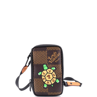 Louis Vuitton Nigo Double Phone Pouch Limited Edition Printed Giant Damier