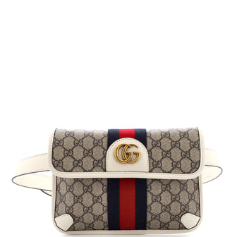 Gucci Ophidia Flap Belt Bag GG Coated Canvas