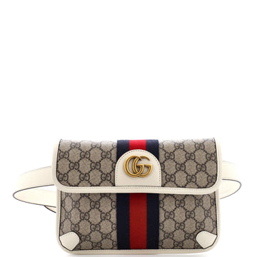 Gucci Ophidia Flap Belt Bag GG Coated Canvas